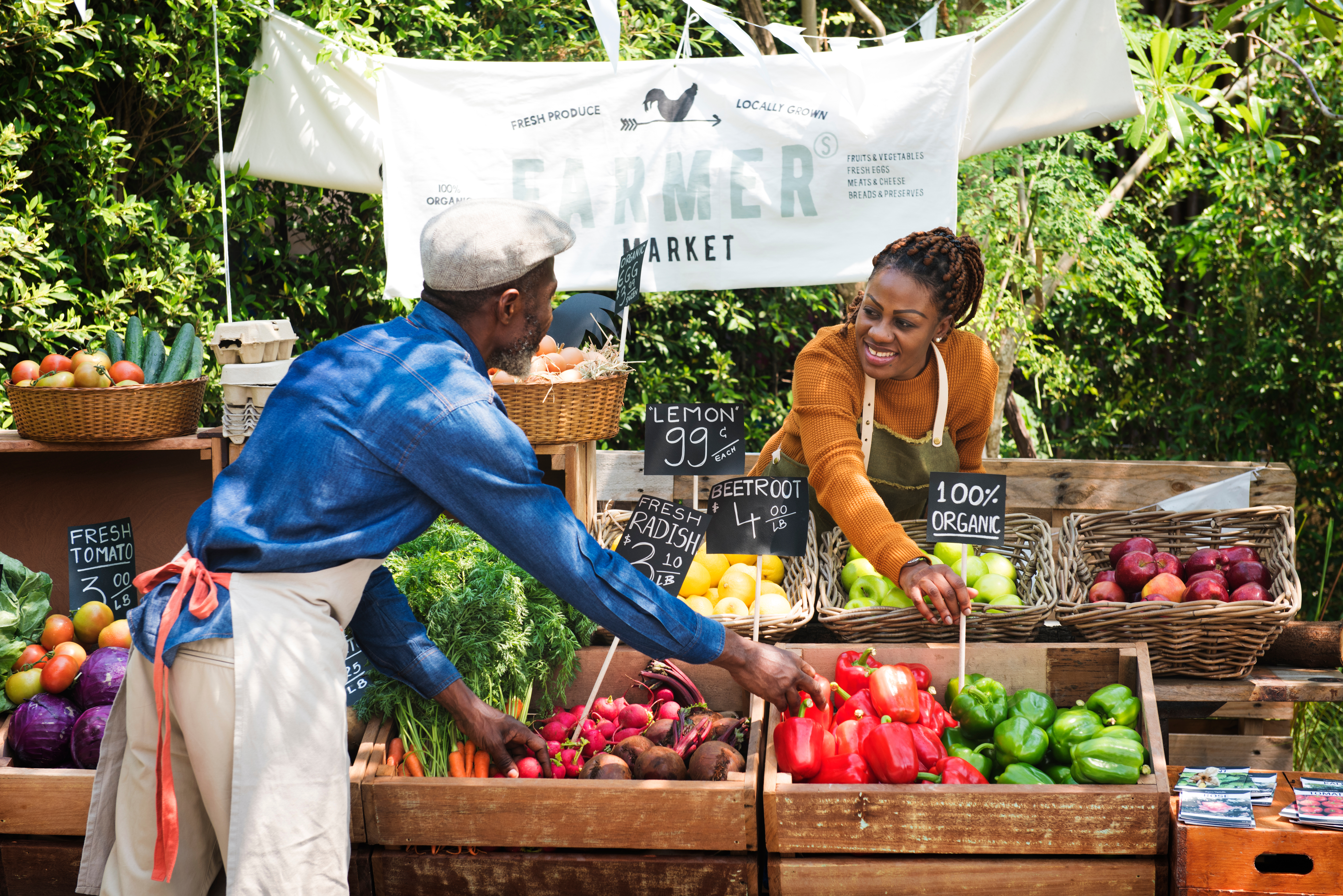 Farmer's market veggie stand