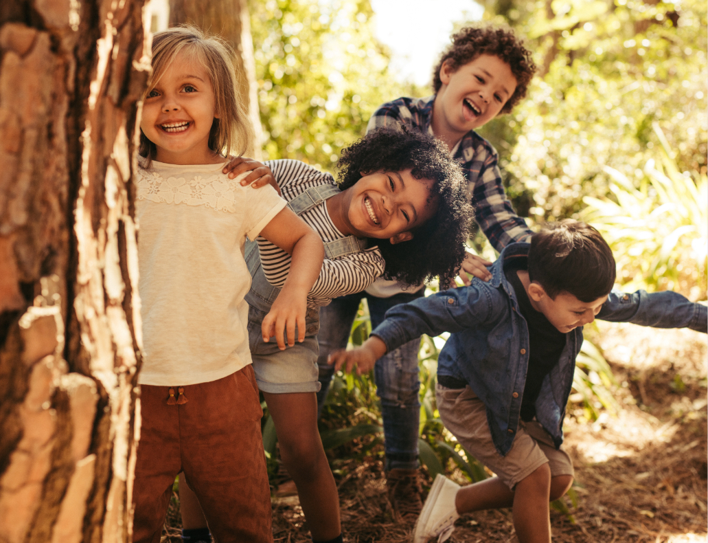 Kids outside together
