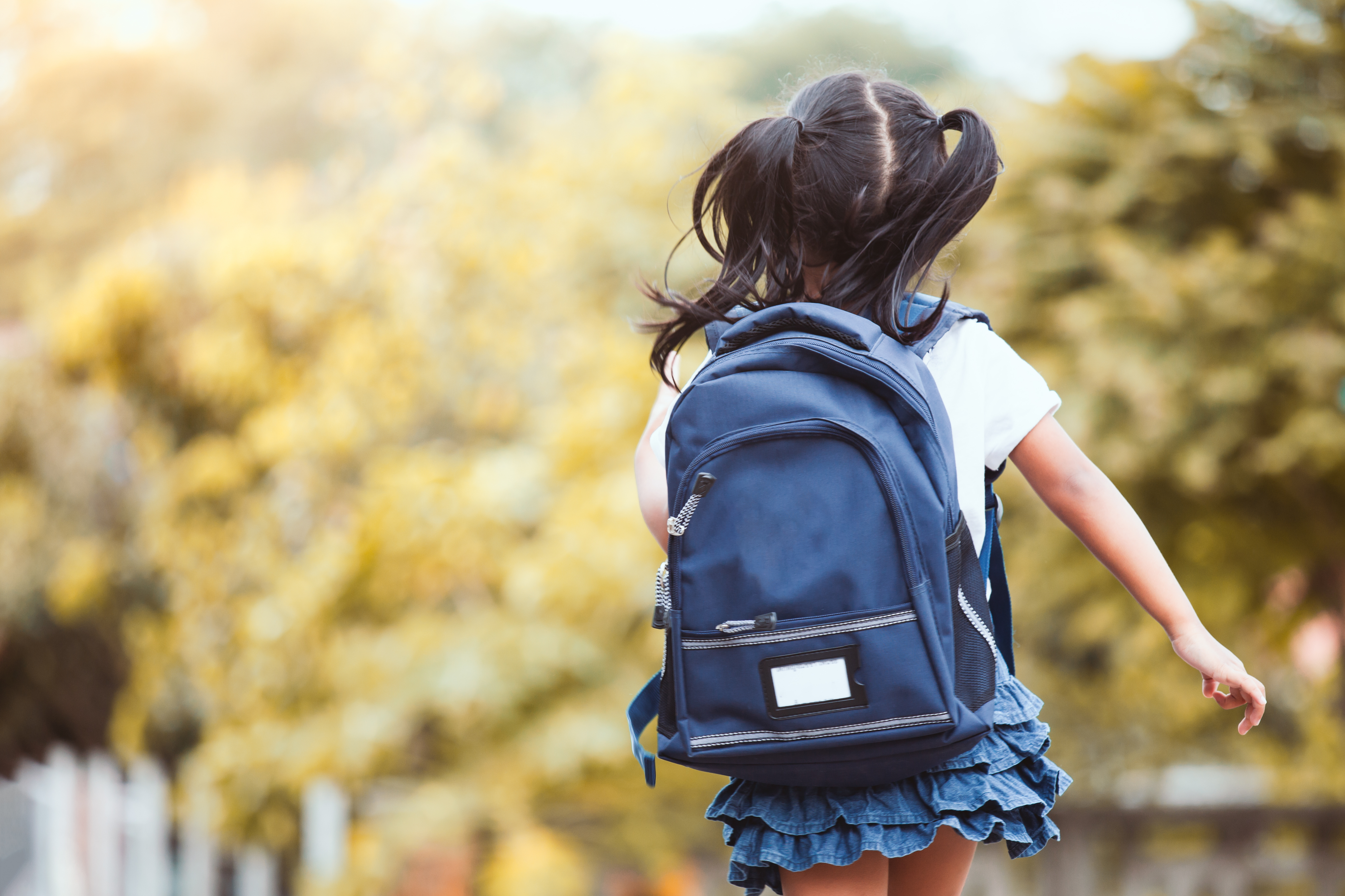 girl with backpack